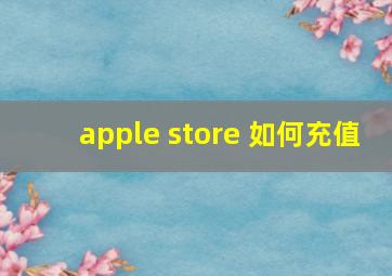 apple store 如何充值